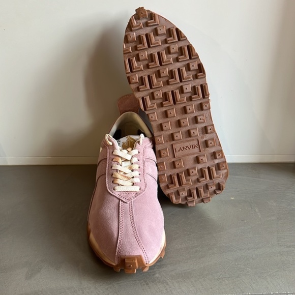Lanvin Bumper Pink Suede Sneakers - Picture 5 of 11